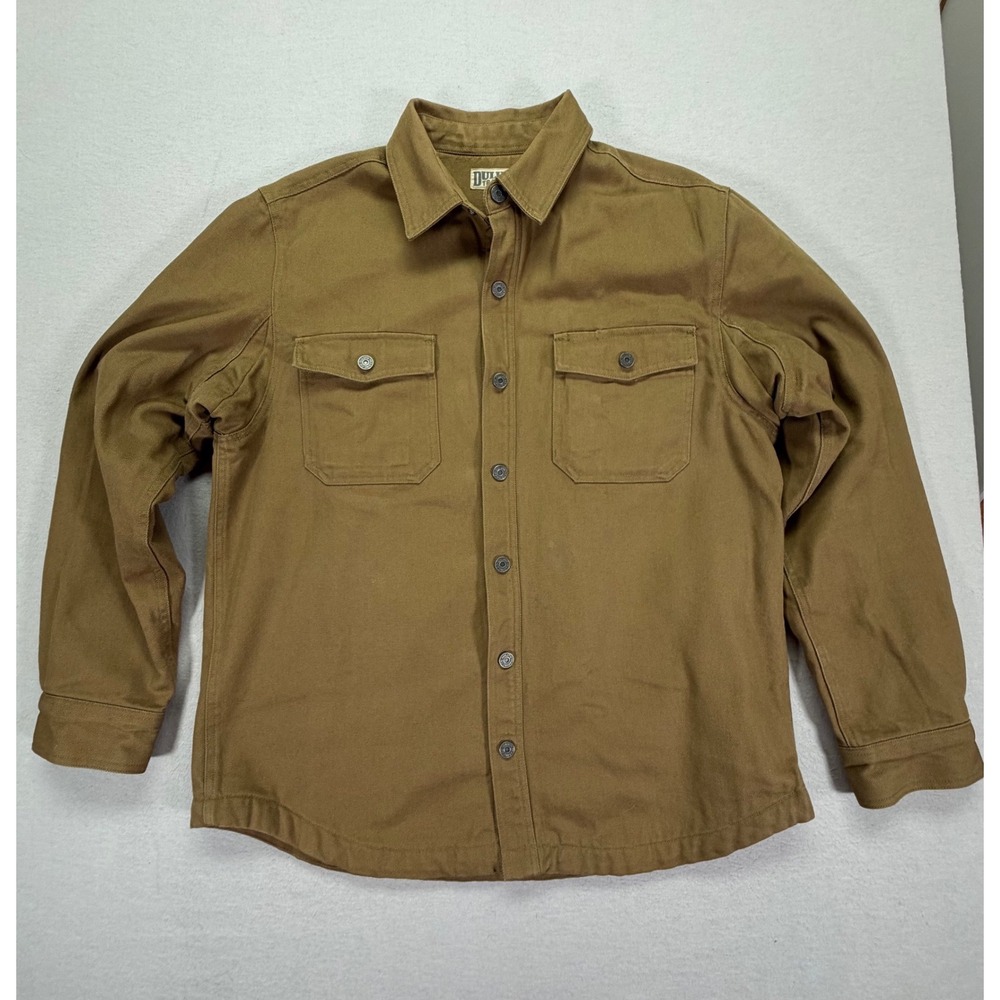 Duluth Trading Co Mens XL Brown Fire Hose Canvas Shirt Jacket